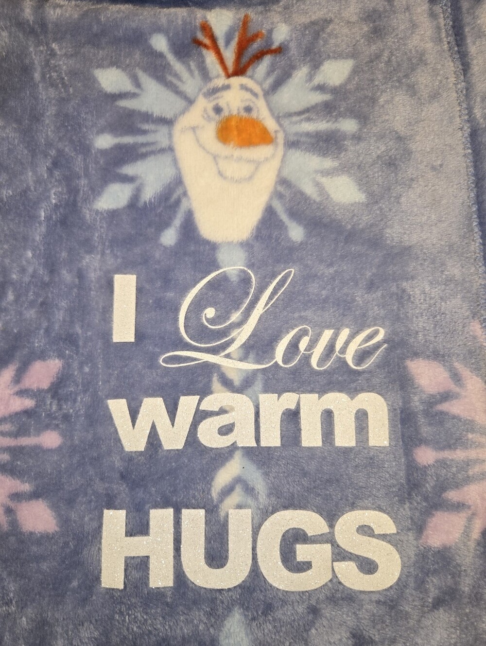 The Big One Plush Throw Blanket - Light Blue with White Accents 5 Ft X 6 Ft